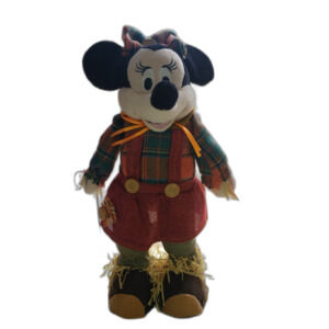Disney Minnie Mouse Scarecrow Greeter Home Decor Fall/Harvest Table Decoration
